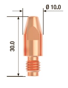 FUBAG Контактный наконечник M8х30 мм ECU D=1.4 мм (10 шт.) в Владикавказе фото