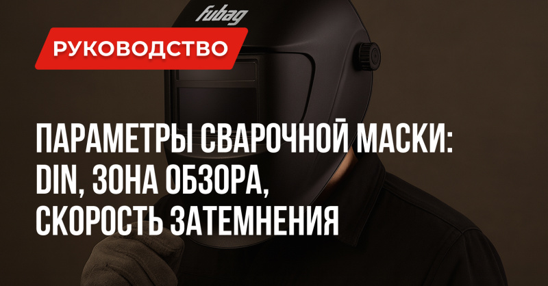Что означают параметры сварочной маски: DIN, зона обзора, скорость затемнения