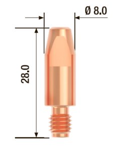 FUBAG Контактный наконечник M6х28 мм ECU D=1.0 мм (10 шт.) в Владикавказе фото