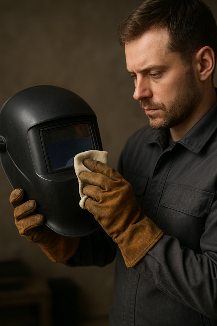 Бережное обращение со сварочной маской