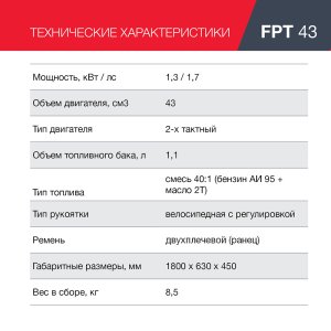 Бензиновый триммер FUBAG FPT 43 в Владикавказе фото