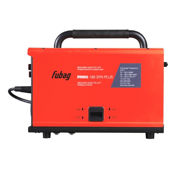 Полуавтомат сварочный FUBAG IRMIG 188 SYN PLUS + горелка FB 250 3m + маска сварщика Хамелеон IR 9-13N S  + сварочные краги на подкладке красные FWGN 10R в ПОДАРОК в Владикавказе фото