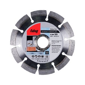 Алмазный отрезной диск FUBAG Beton Pro D125 мм/ 22.2 мм по бетону в Владикавказе фото