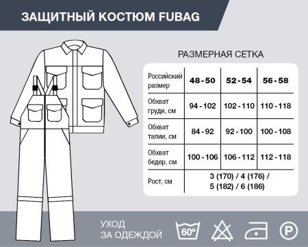Защитный костюм Fubag размер 56 рост 4 в Владикавказе фото