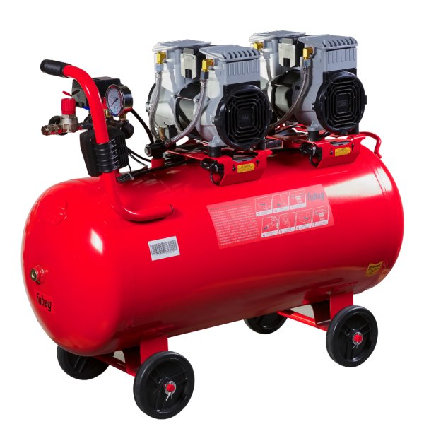 Компрессор воздушный безмасляный малошумный FUBAG OLS 500/100 CM2х2 + Набор пневмоинструмента (5 предметов) в ПОДАРОК в Владикавказе фото