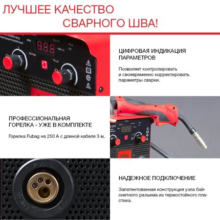 Полуавтомат сварочный FUBAG IRMIG 200 SYN с горелкой 250 А 3 м в комплекте в Владикавказе фото