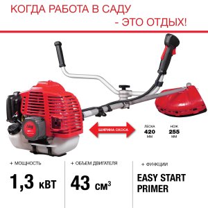 FUBAG Бензиновый триммер FPT 43 + Триммерная леска  сечение витой квадрат L 130 м * 2.4 мм в ПОДАРОК в Владикавказе фото