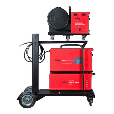 Полуавтомат сварочный FUBAG XMIG 500T DW PULSE + подающий механизм DRIVE XMIG DW PULSE  + горелка FB 550W 3 м + блок жидкостного охлаждения Cool XMIG + шланг-пакет 5 метров 95 мм2 14 pol с жидкостным охлаждением + Тележка  в Владикавказе фото