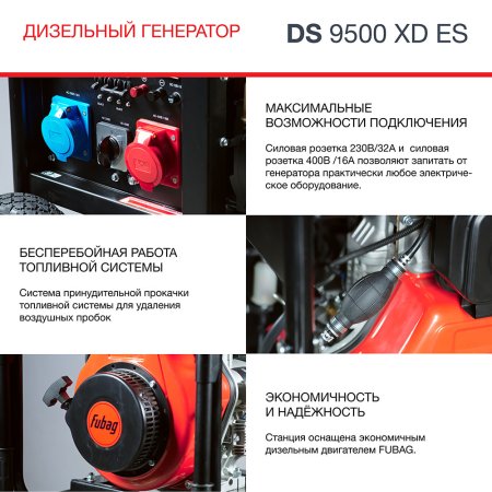 FUBAG Дизельный генератор (одно- и трехфазный) с электростартером DS 9500 XD ES в Владикавказе фото